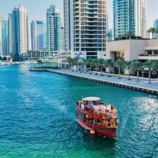 Dubai Marina Dhow Cruise Dinner with Private Pick up and Drop Off