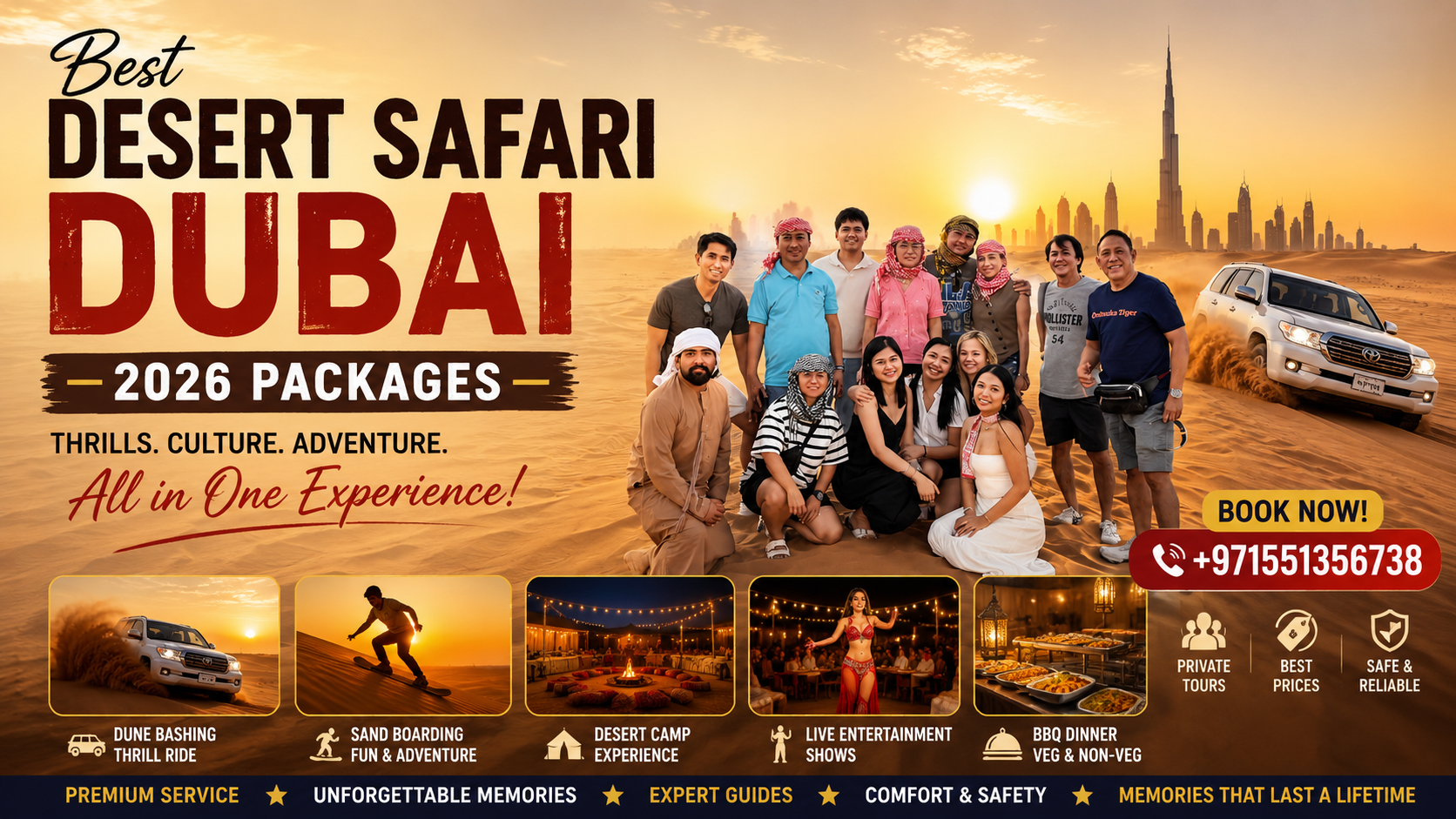 Best Desert Safari Dubai 2026 Packages | +971551356738
