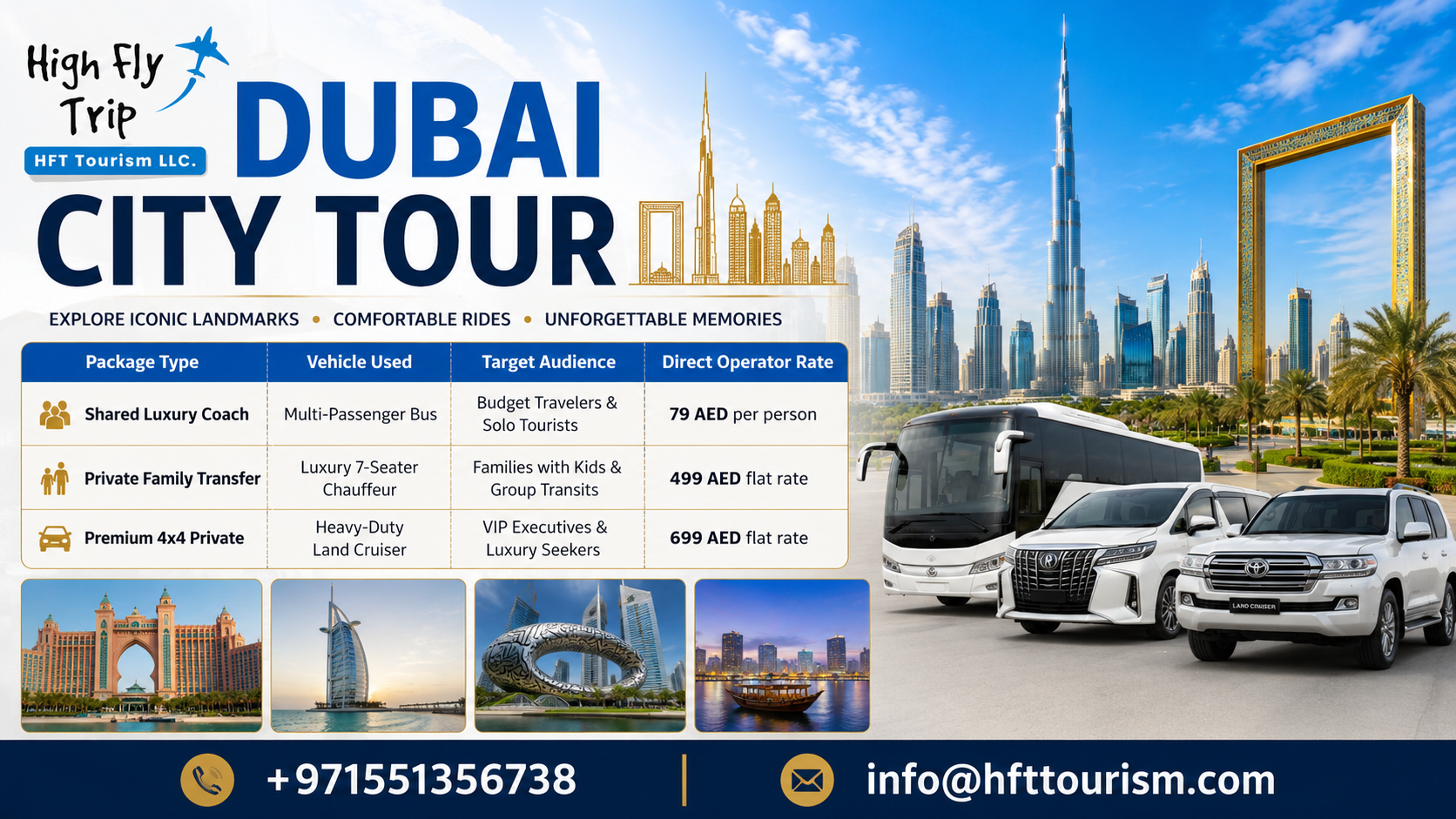 The iconic Atlantis The Palm resort destination featured on the best Dubai city tour route.
