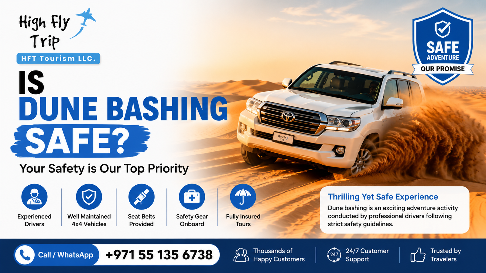 "Is Dune Bashing Safe?" in desert safari