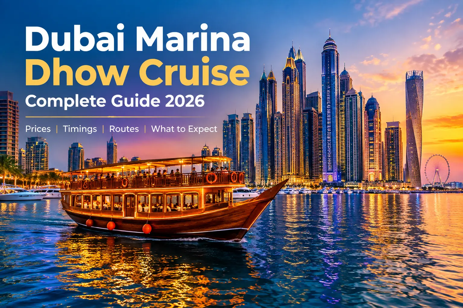 Dubai Marina Dhow Cruise Guide - HFT Tourism LLC