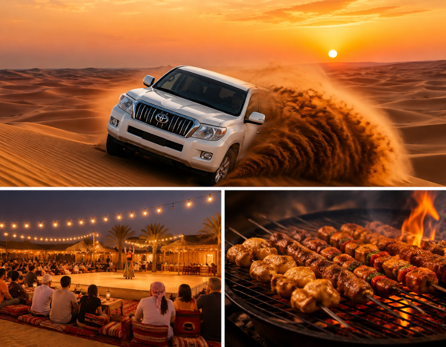 Evening Desert Safari Dubai, Dune Bashing & BBQ Dinner