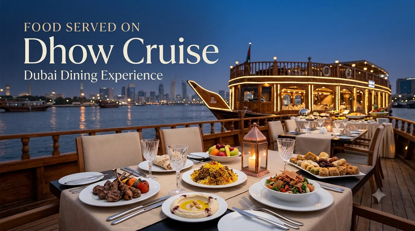 Food Served on Dhow Cruise - HFT Tourism LLC