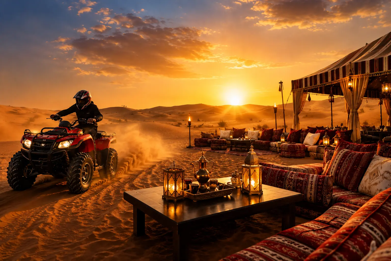 Premium seating Desert Safari with 30 Minutes Quadbike Ride