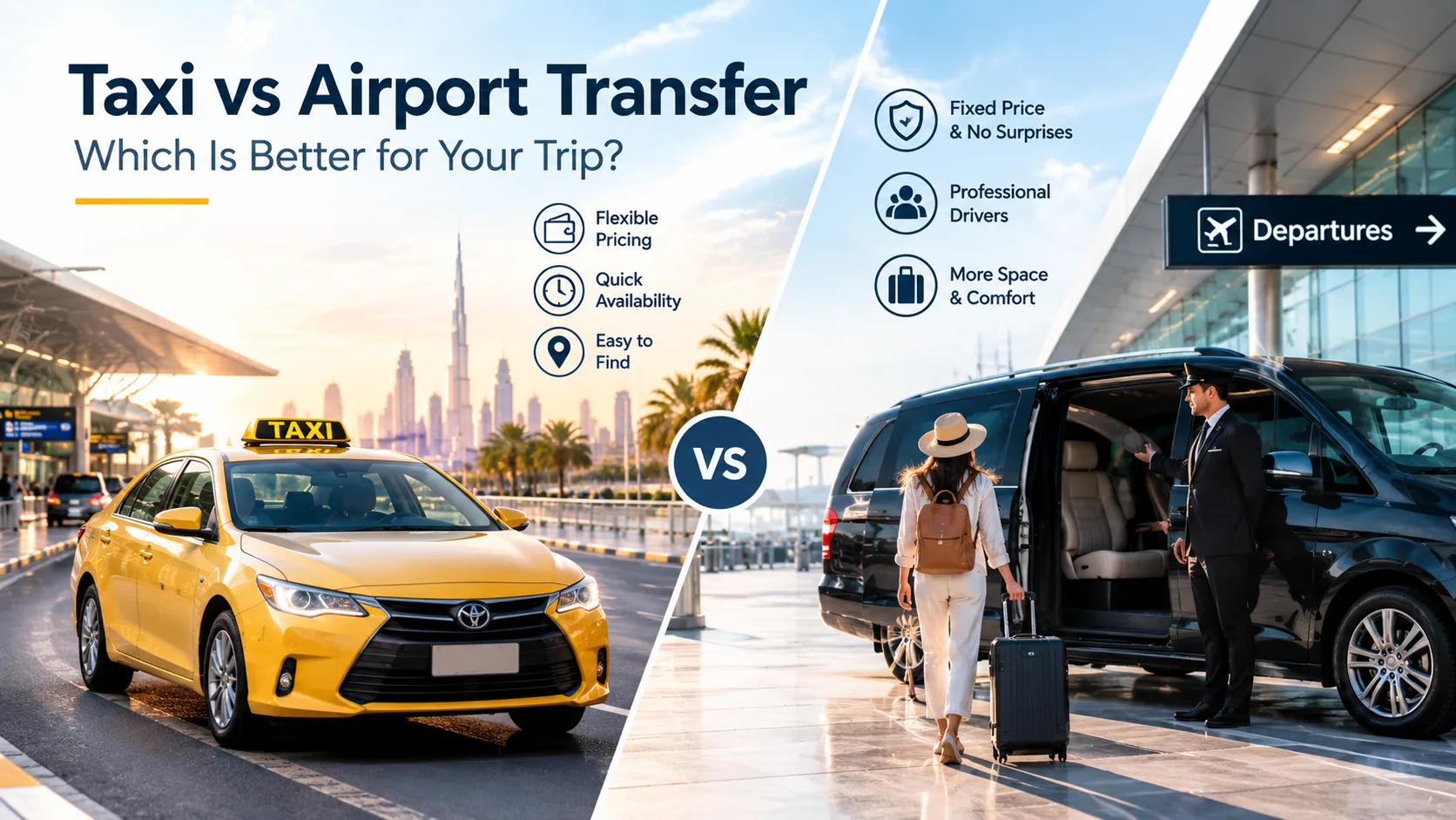 Taxi vs Airport Transfer - HFT Tourism LLC
