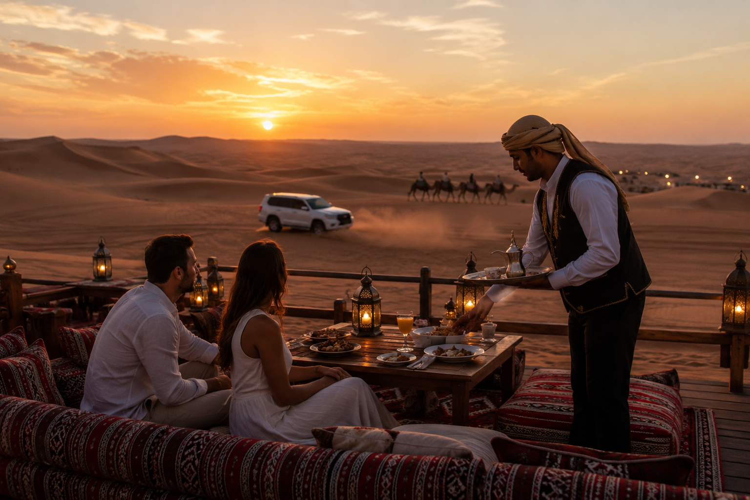VIP Desert Safari Dubai, Private Seating & Waiter