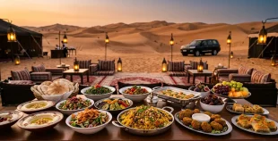 Vegetarian Food at Desert Safari
