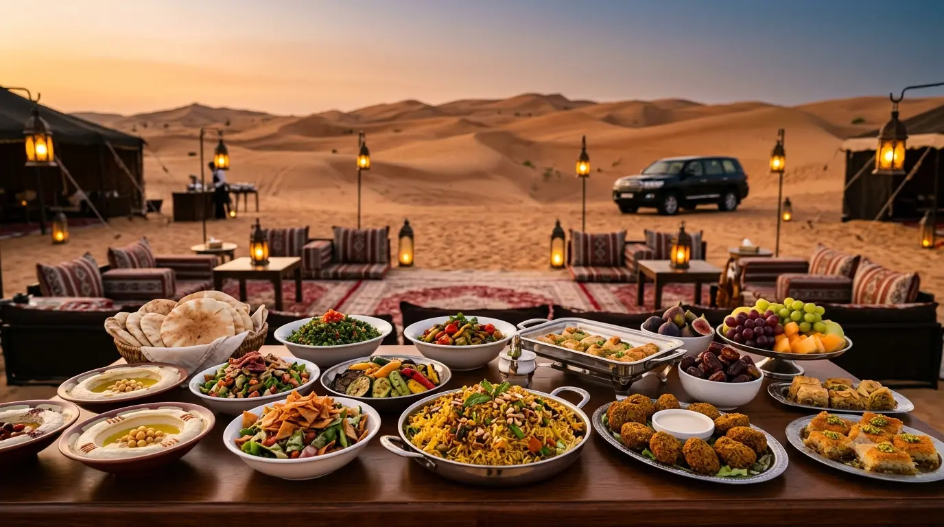 Vegetarian Food at Desert Safari